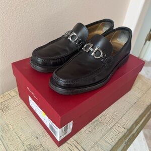 Salvatore Ferragamo Men's Black Bleecker Leather Loafers